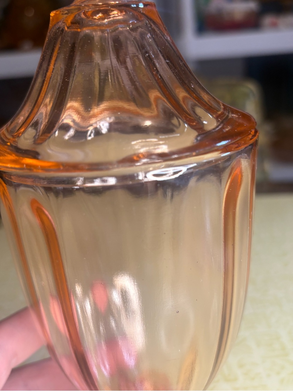 Vintage Pink Depression Glass Covered Compote - Picture 2 of 10